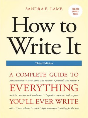 cover image of How to Write It